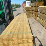 Ca. 140x Vuren Regels Geschaafd Geïmpregneerd, 47x75mm, lengte 540cm